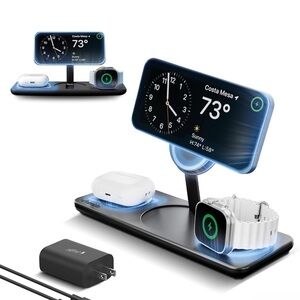 NIMBLE Podium 3-in-1 Wireless Charging Station - White NWT Retail $139 NWT